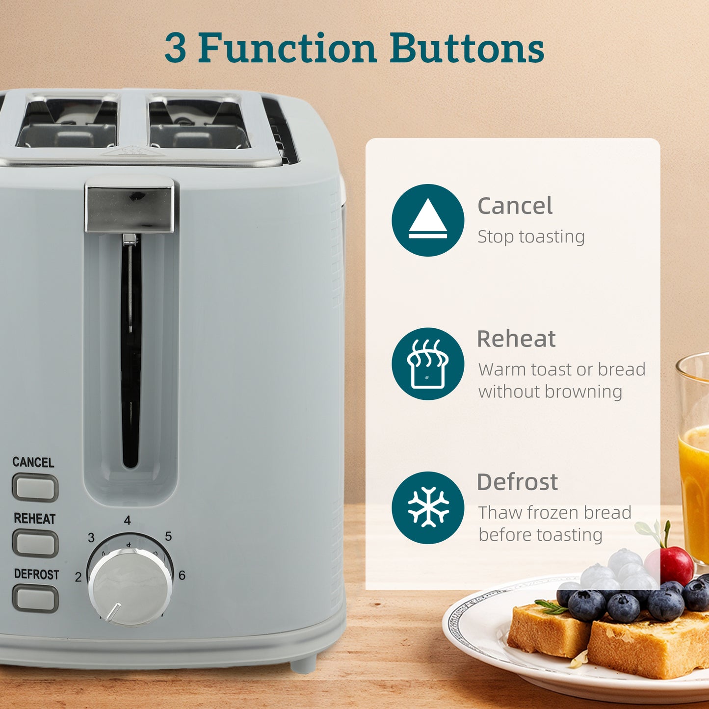 Modern Kettle and Toaster Set - Grey