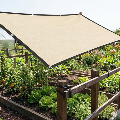 Sun Shade Sail UV Protection Canopy with Stainless Steel Eyelets for Patio Garden 2 x 3 m Beige
