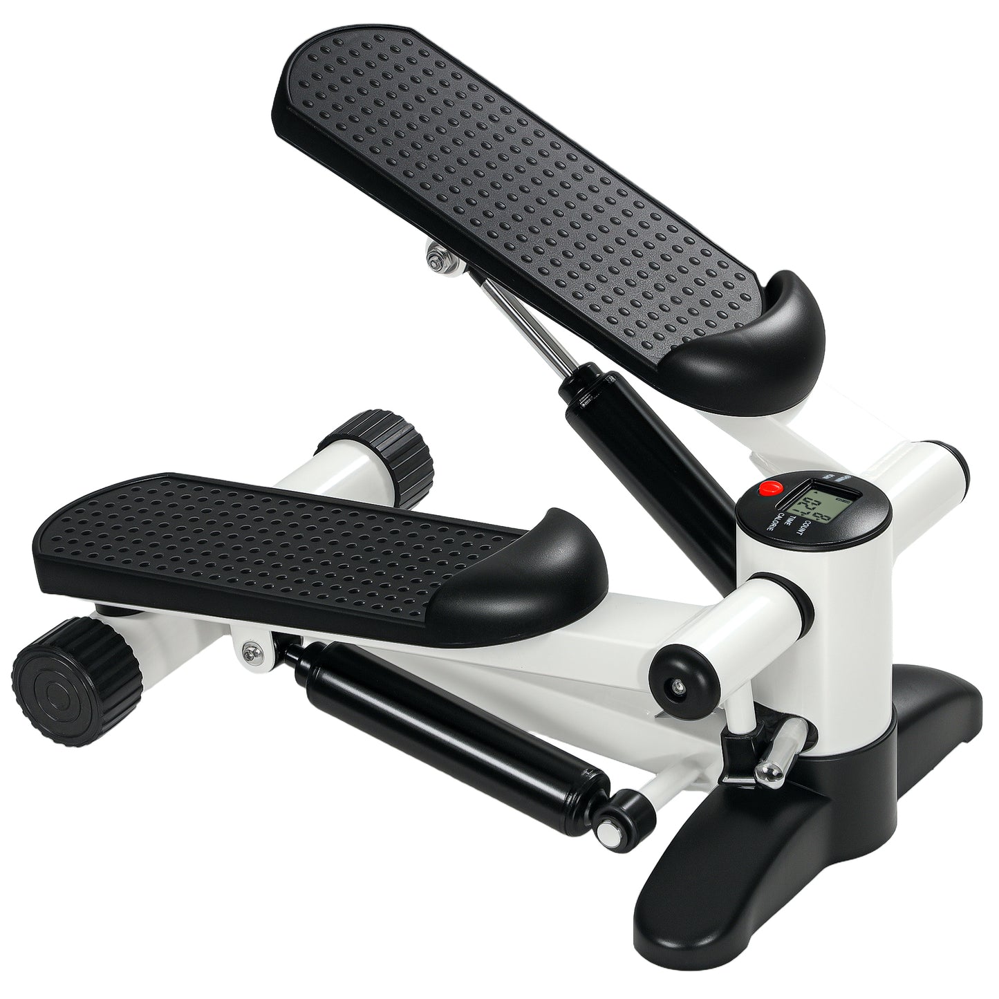 Mini Stepper Machine, with LCD Monitor, Non-Slip Pedals, White