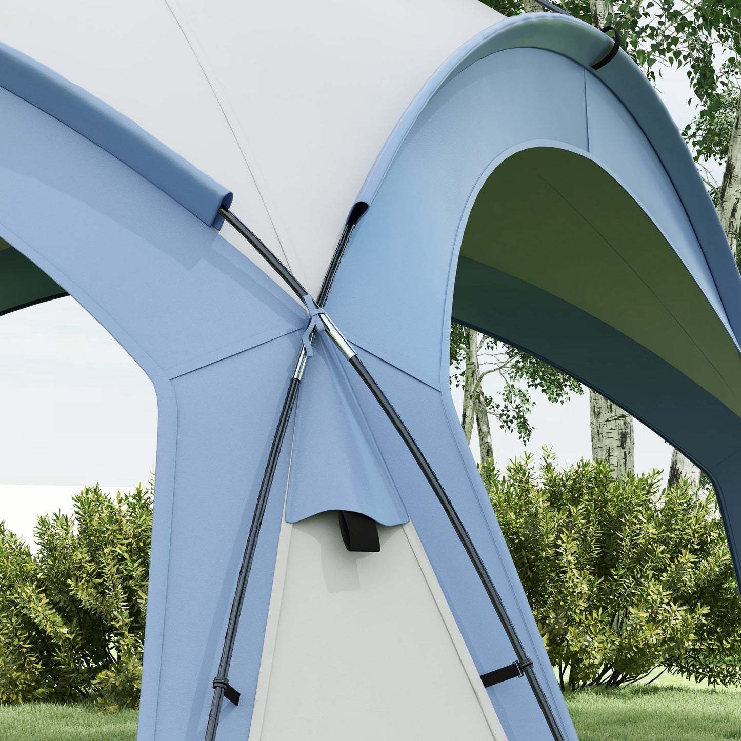 3.5 x 3.5M Camping Gazebo, Outdoor Event Shelter Dome Tent Garden Sun Shelter Patio Spire Arc Pavilion Camp Sun Shade Tent fo