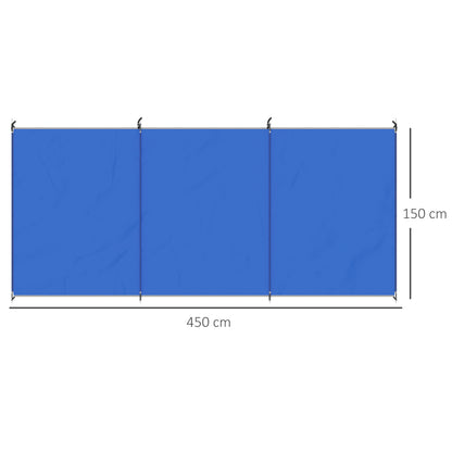 Camping Windbreak, Foldable Portable Wind Blocker w/ Carry Bag and Steel Poles, Beach Sun Screen Shelter Privacy Wall