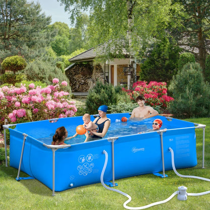 Steel Frame Reinforced - Swimming Pool - with Filter Pump and Filter Cartridges - (292 x 190 x 75cm)