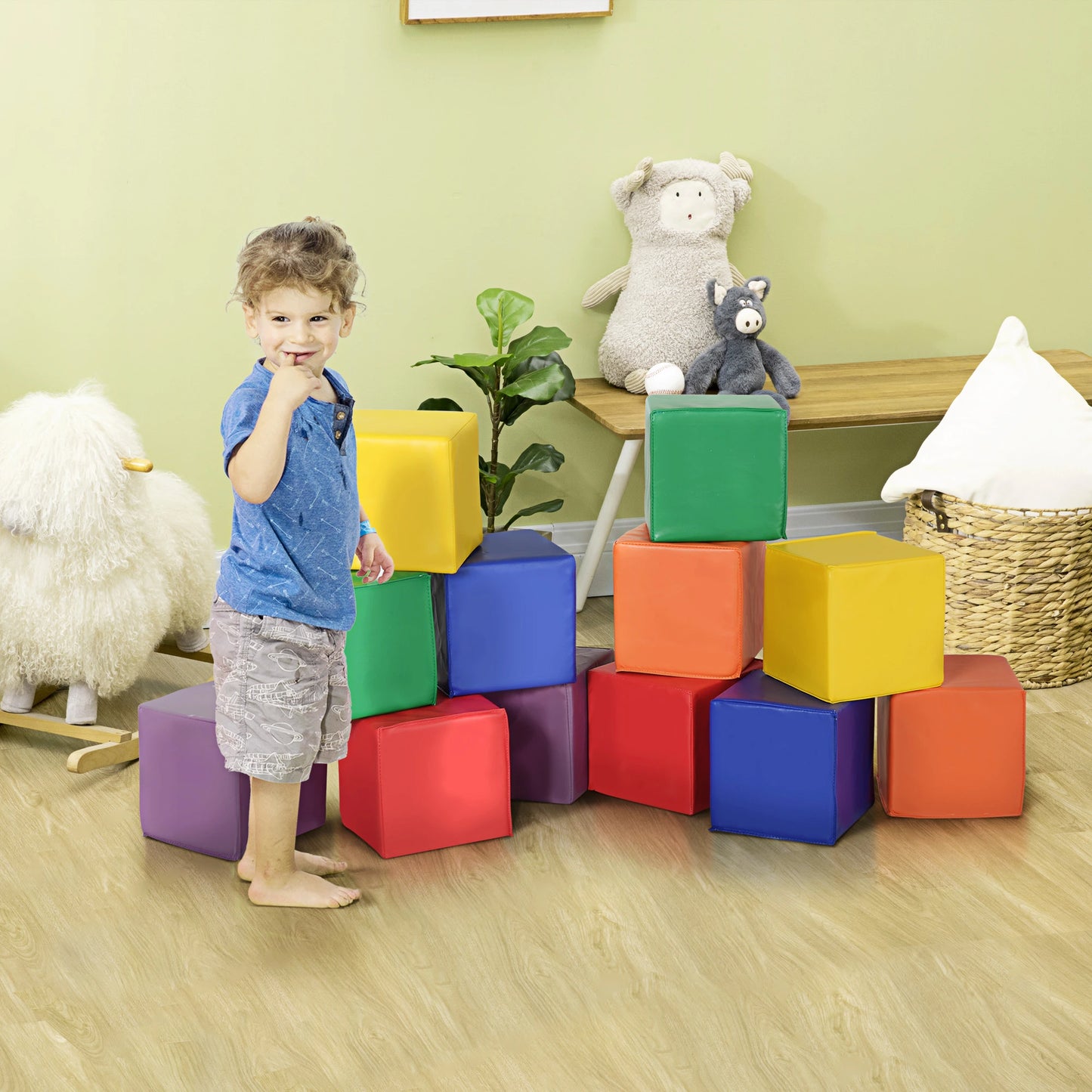 12-Piece Soft Play Foam Stacking / Building Blocks