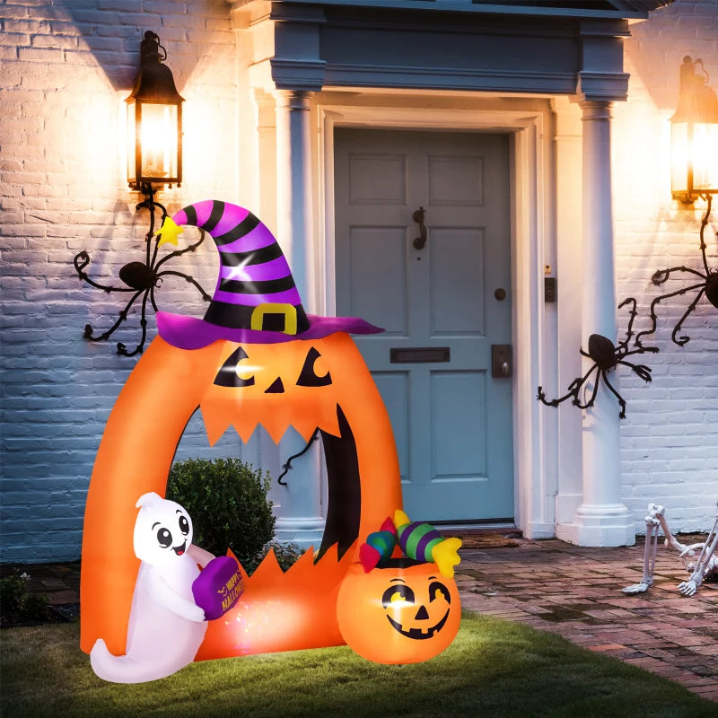 4.9ft - Inflatable Pumpkin Archway Halloween Decoration