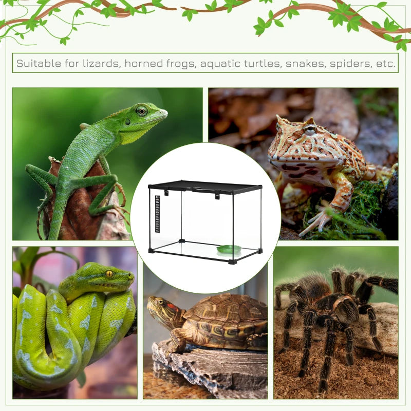 Lockable Reptile Terrarium for Lizards, Horned Frogs, Snakes etc