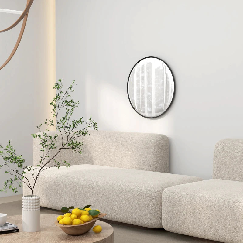 61cm Circular Wall Mirror for Bathroom, Living Room, Kitchen