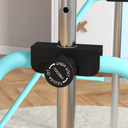 Adjustable Height Gymnastics Bar with Gymnastic Rings Attachment Included - For Kids - Green