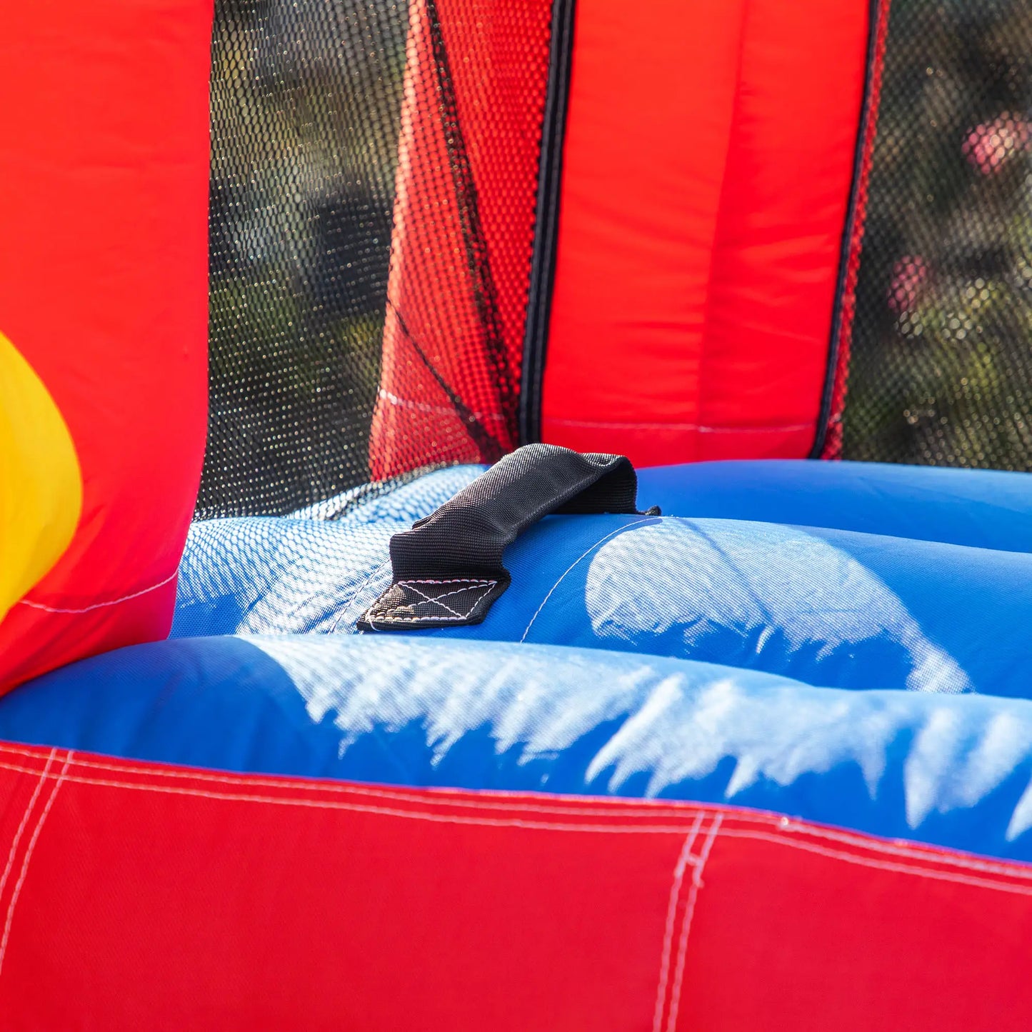 Kids Bouncy Castle with Climbing Wall, Trampoline, Paddle Pool and Slide