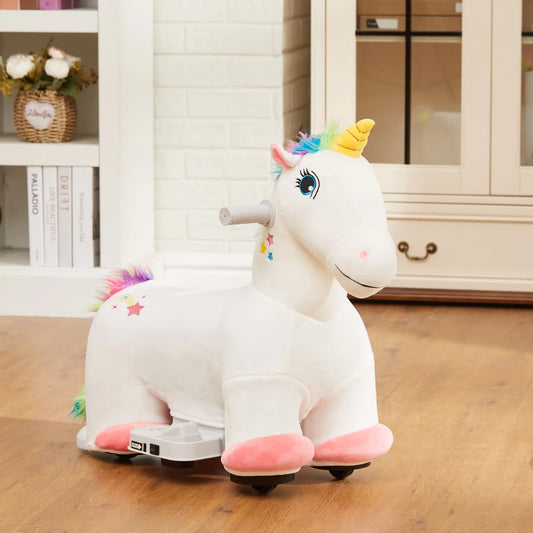 6V Electric Ride on Unicorn Toy with Music Sound Effect