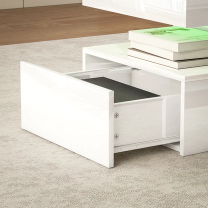 LED - Coffee Table with Storage Compartment