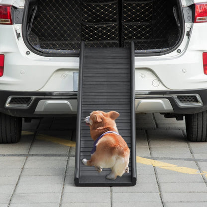 Foldable Pet Car Ramp for Easy Access to Car Boot - Anti Slip Grooves