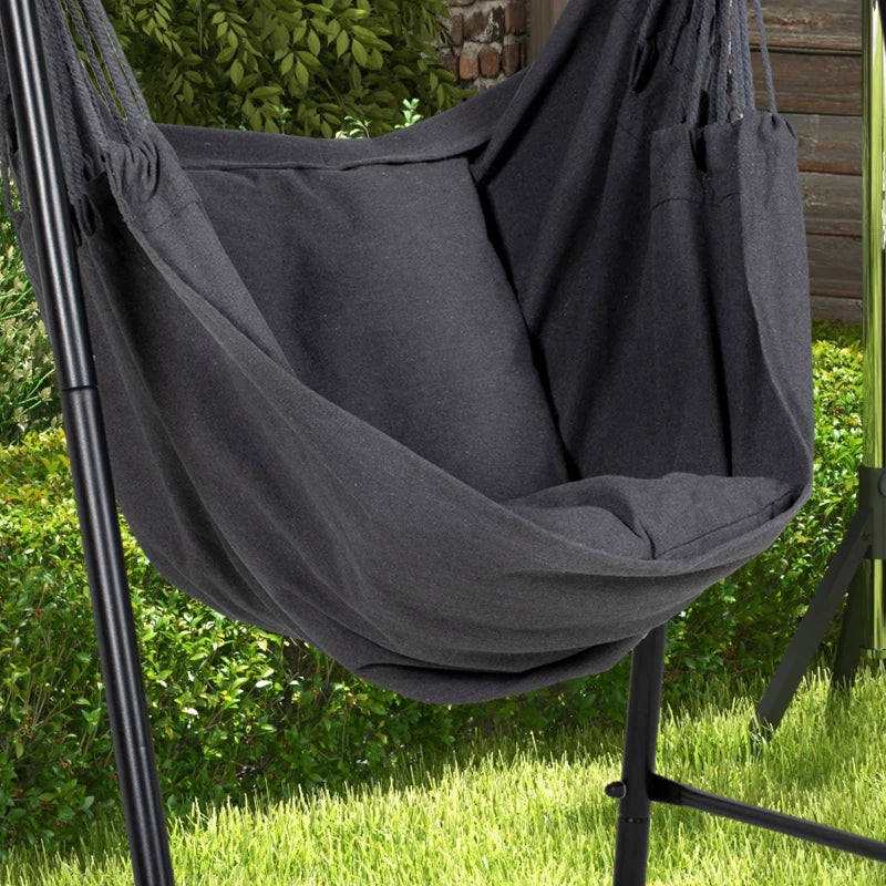 Hammock Swing Chair with Stand and Cushion