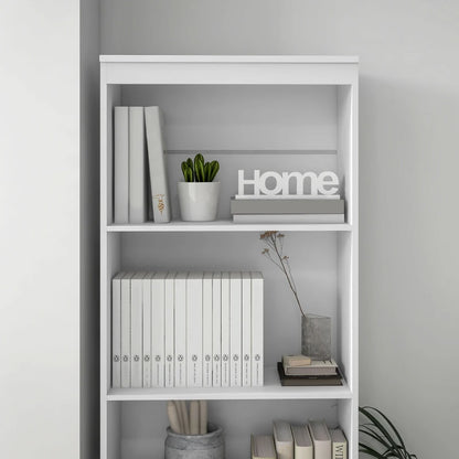 180cm Tall Bookcase with 3-Tier Shelving and 3 Drawer Storage Compartments