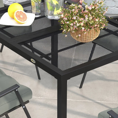 4-Seater Steel Frame Wire Mesh Garden Dining Table - (Chairs not Included)