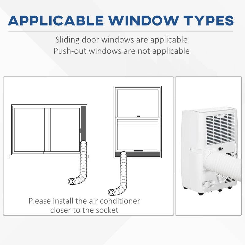 12,000 BTU - 3-in-1 - Air Conditioner Unit with Dehumidifier, 3 Speed Cooling Fan, LED Display and Remote Control