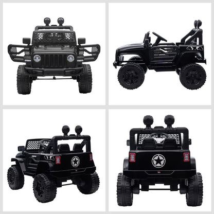 12V Kids Electric Ride On Car Truck Toy SUV with Remote Control - Black