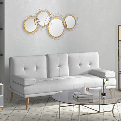 Metal / Gold Accent Circle Mirror Wall Art Sculpture - 4 Circular Mirror