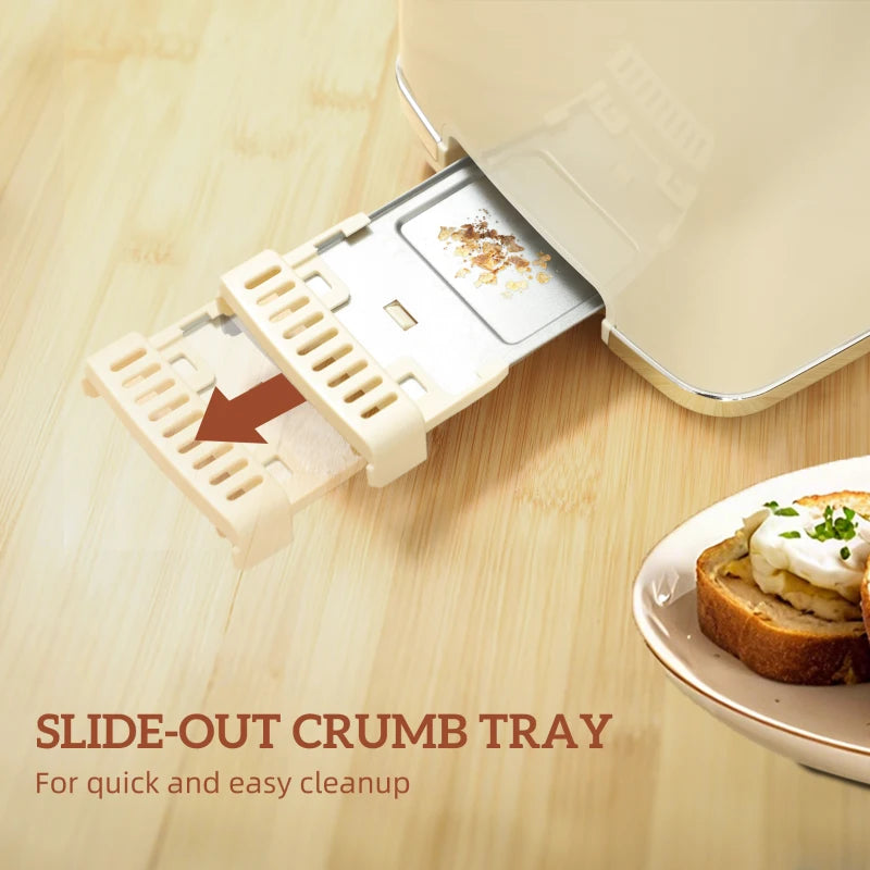 Smart Touch Screen Kettle and Toaster set - Cream