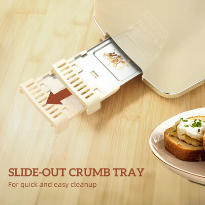 Smart Touch Screen Kettle and Toaster set - Cream