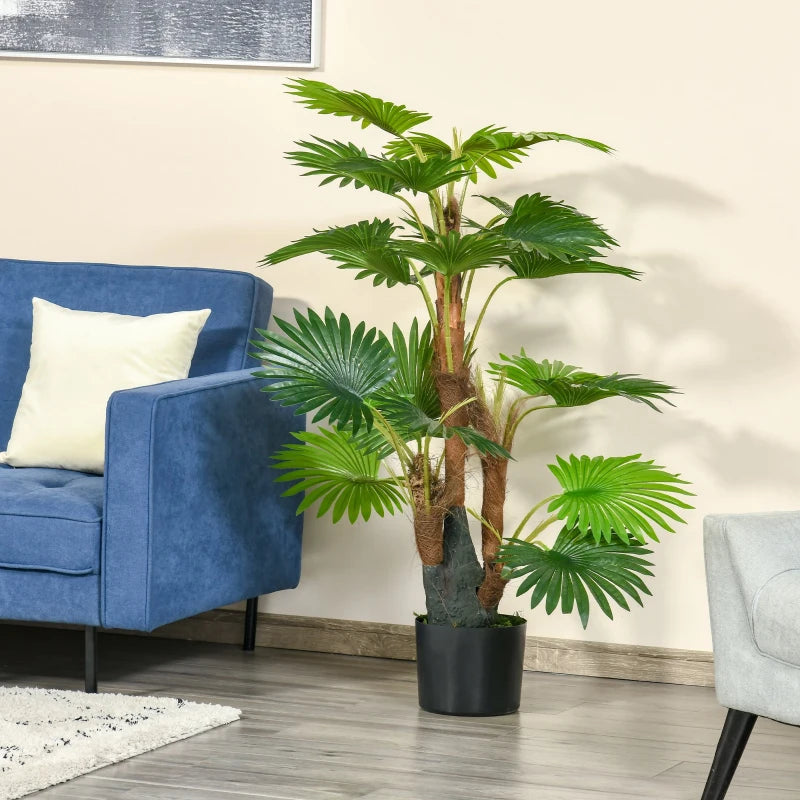 Artificial Palm Tree Style House Plant - Indoor / Outdoor - 135cm / 4.4ft