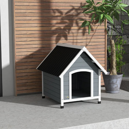 Dog House with Removable Floor and Wave Shaped PVC Roofing for Rainproofing