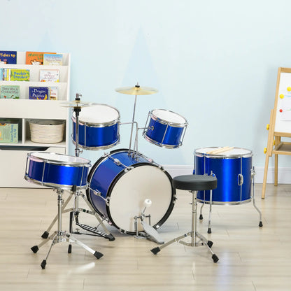 11 Piece Kids Drum Kit / Set with Stool and Drumsticks Included