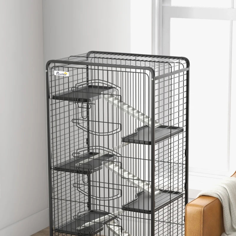 131cm - 6-Level - Small Animal Cage - (Hamster / Gerbil etc) with Food Dish and Water Bottle Included