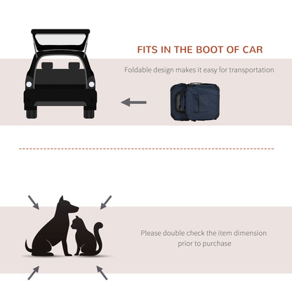 Foldable Pet Carrier for Small and Miniature Dogs, Portable Cat Carrier Soft Side Pet Travel Crate with Removable Mat