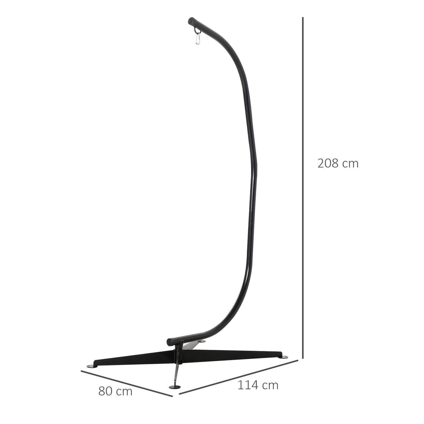 Hanging Hammock Stand Hammock Chair Stand C Stand Steel Heavy Duty Stand for Hanging Hammock Air Porch Swing Chair Indoor Out