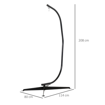 Hanging Hammock Stand Hammock Chair Stand C Stand Steel Heavy Duty Stand for Hanging Hammock Air Porch Swing Chair Indoor Out