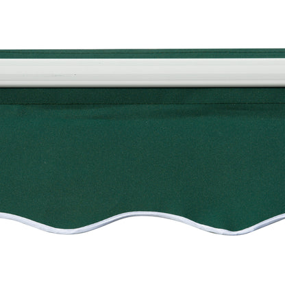 Awning Canopy Manual Retractable Porch Sun Shade Shelter 3 x 2m Green