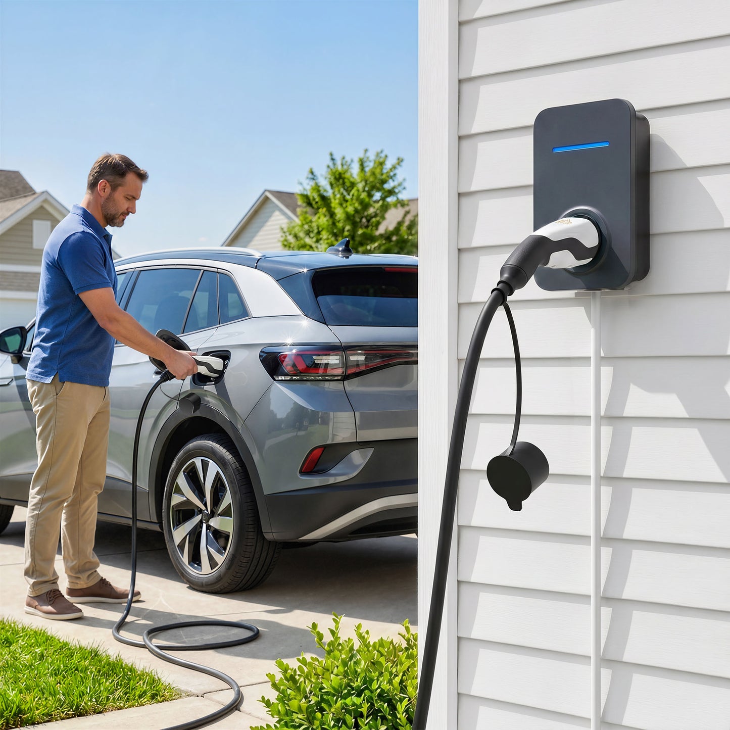 Type 2 EV Charging Cable, 22kW, 32A, Mode 3, 3-Phase, 10m Type 2 to Type 2 EV Extension Cable for EVs, PHEVs