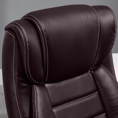 Office Chair with 6-Point Maaage, PU Desk Chair with Padded Seat and Armrest, Computer Chair with Tilt Function for Home