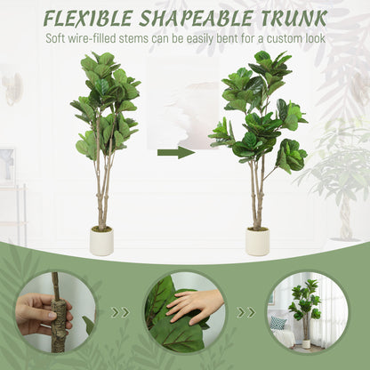 180cm Artificial Fiddle Leaf Fig Tree - Green