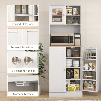 Two-Part Kitchen Storage Cabinet - White