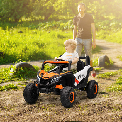 12V Kids Ride On Car with Remote Control, Kids Electric Car with Suspension System, Music, for Ages 3-5 Years, Orange