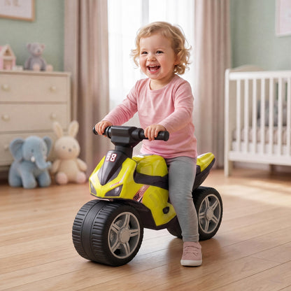 Balance Bike with Music Extra-Wide Wheels Toddler Bike for Boys Girls Green