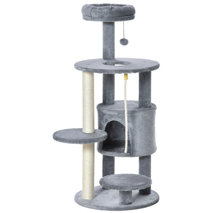 Cat Tree Tower for Indoor Cats 112cm Climbing Kitten Activity Center