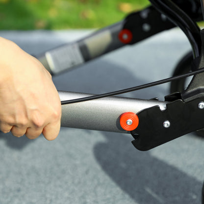 Rollator Walker with Seat, Compact Quick Folding Mobility Walker with 8" Wheels, Carry Bag, Adjustable Height