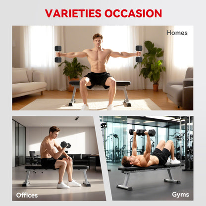 2x20KG Rubber Hex Dumbbell Portable Hand Weights Dumbbell Home Gym