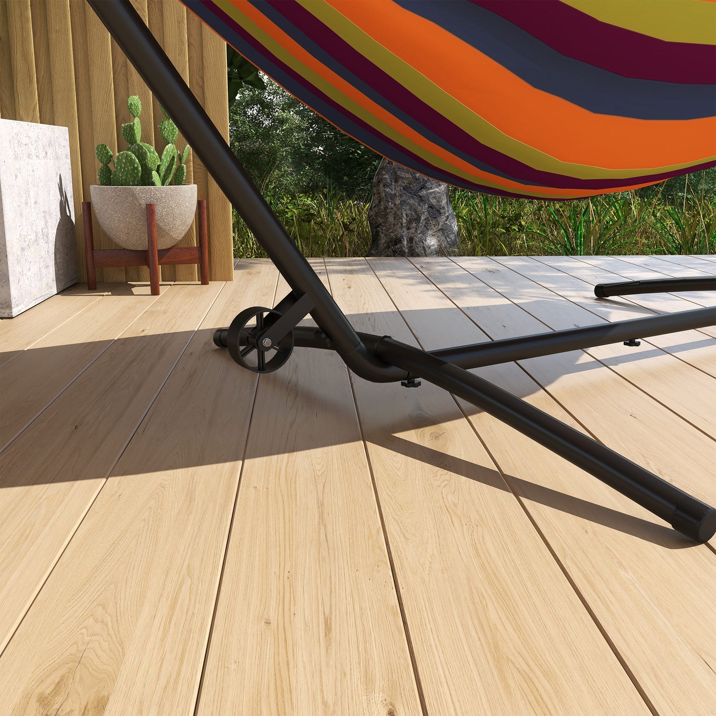 9.5ft Hammock Stand, Portable Hammock with Wheels, Adjustable Hammock Net Stand with Carry Bag, for String-style