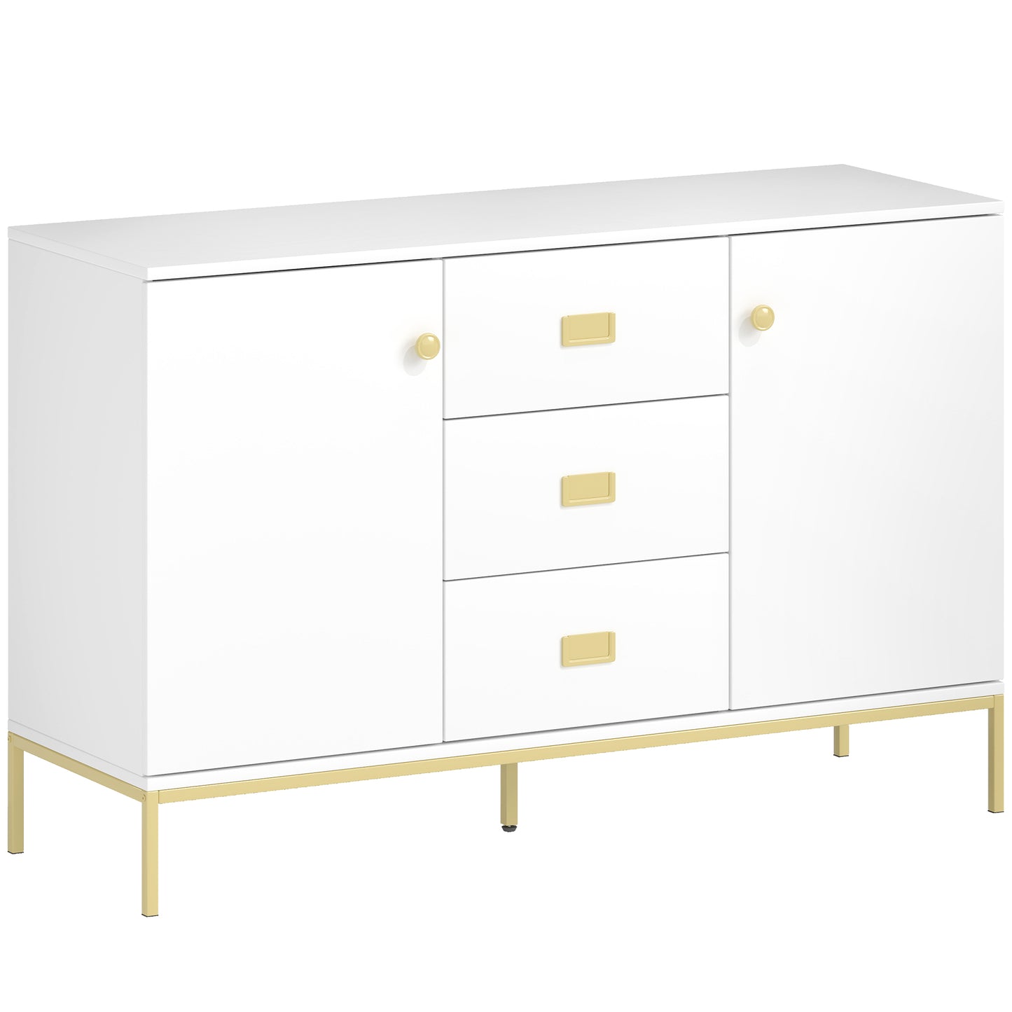 Modern White and Gold Sideboard