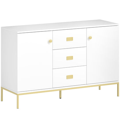 Modern White and Gold Sideboard