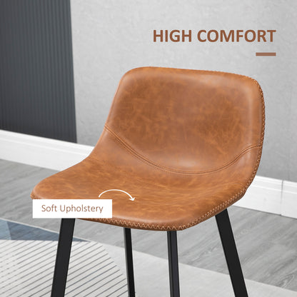 HOMCM Kitchen Stools Set of 2, 97cm Sitting Height with Integrated stable structure, Brown