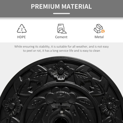 9kg Cement Concrete Half Round Parasol Base Umbrella Stand Garden Outdoor Accessories
