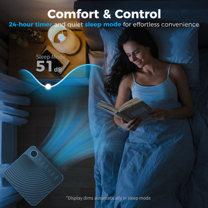 Portable Air Conditioner 9000 BTU, 4-in-1 AC Unit with Cool, Dehumidifier, Fan, Sleep Mode, WiFi Voice Remote Control