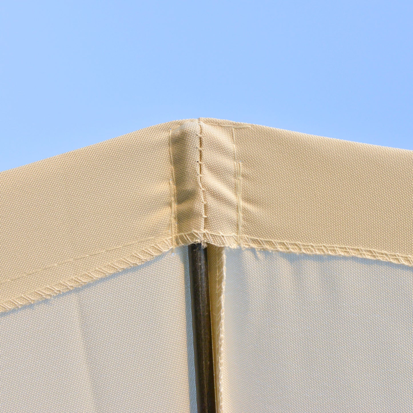 2.5m Shanghai Garden Parasol Umbrella with Crank & Tilt, Adjustable Outdoor Sun Shade, Off-White