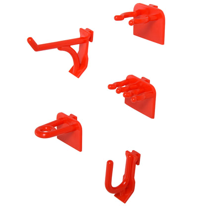54 Pcs On-Wall Tool Equipment Holding Pegboard Home DIY Garage Organiser DIY w/ 50 Pegs 2 Shelves