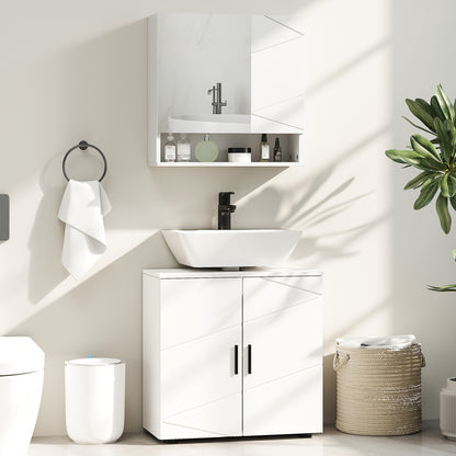Under Sink Cabinet with Shelf - White