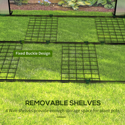 Mini Greenhouse with 4 Wire Shelves, Portable Tomato Greenhouse